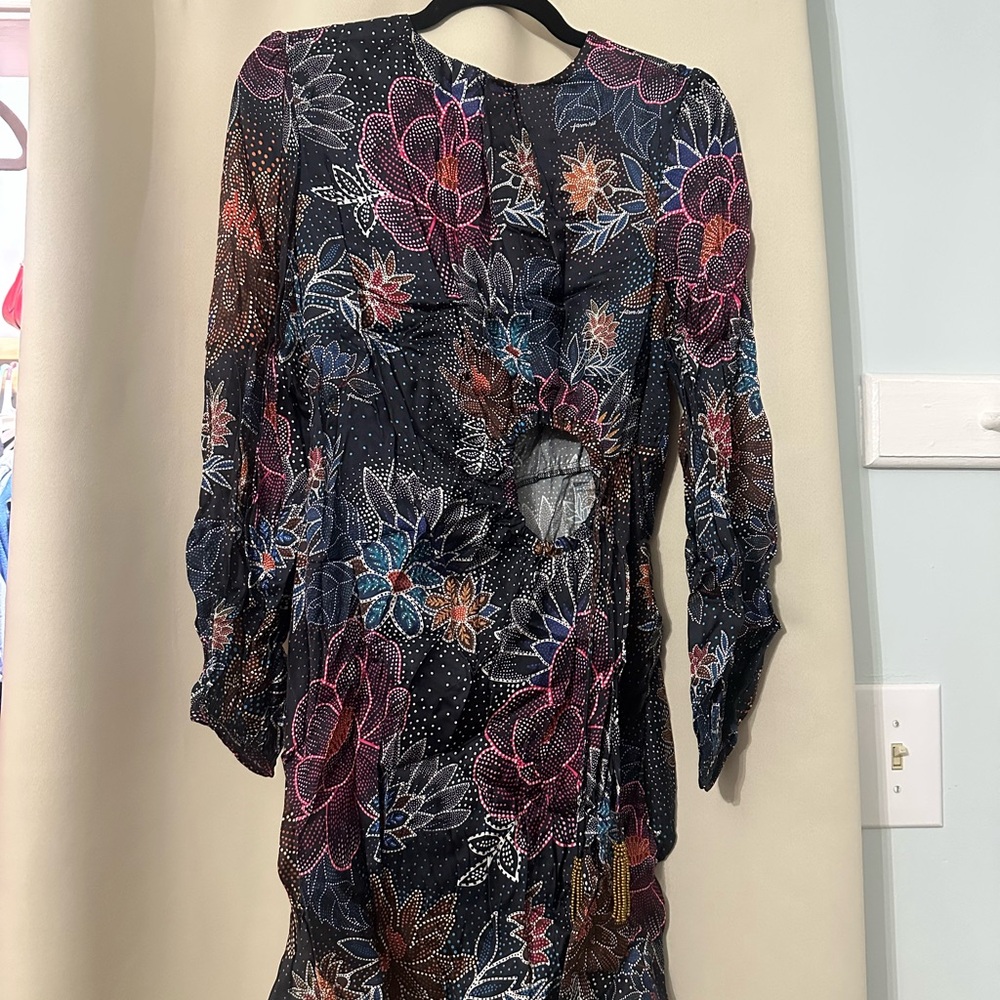 NWT Farm Rio Mine Floral Print Long Sleeve Mini Dress Medium
